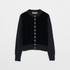 VELOUR CREW NECK CARDIGAN 詳細画像