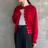 VELOUR CREW NECK CARDIGAN 詳細画像