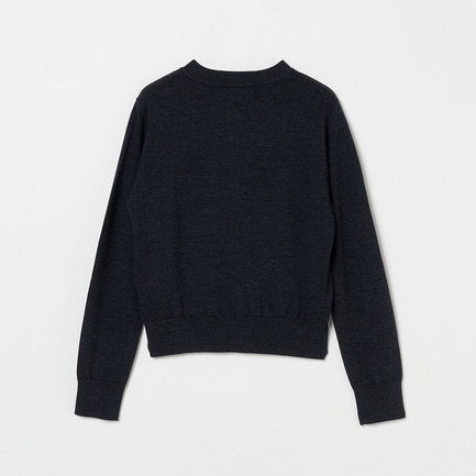 VELOUR CREW NECK CARDIGAN 詳細画像 【EC限定】ブラック&times;ブラックボタン 1