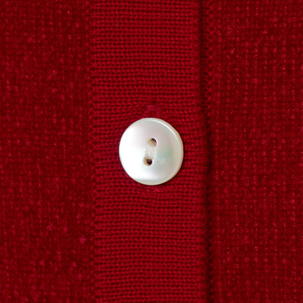 VELOUR CREW NECK CARDIGAN 詳細画像 レッド 6
