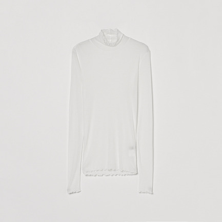 【smooth skin series】SHEER RIB JERSEY TURTLE