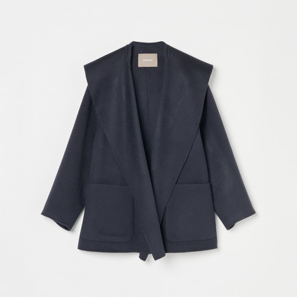 WOOL RIVER SHAWL COLLAR COAT 詳細画像 ネイビー 1