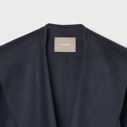 WOOL RIVER SHAWL COLLAR COAT 詳細画像 ネイビー 3
