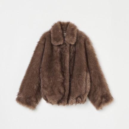 MINK LIKE FUR BLOUSON 詳細画像 ダークブラウン 8