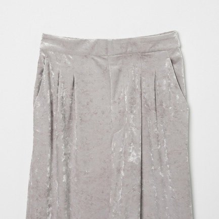 STRETCH VELOUR TUCK PANTS 詳細画像 アイボリー 3