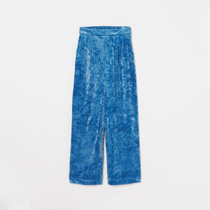 STRETCH VELOUR TUCK PANTS