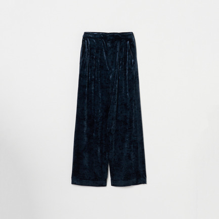 STRETCH VELOUR TUCK PANTS