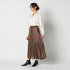 SHINY SATIN PLEATS SKIRT 詳細画像
