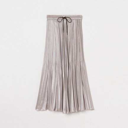 SHINY SATIN PLEATS SKIRT 詳細画像 シルバー 1
