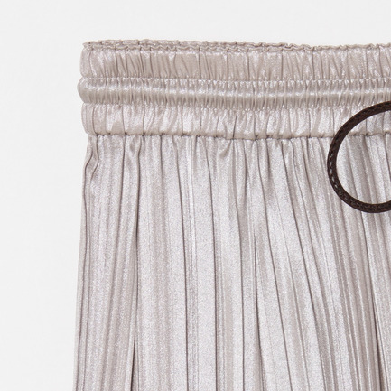 SHINY SATIN PLEATS SKIRT 詳細画像 シルバー 4