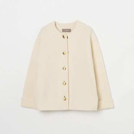 HERRINGBONE CREW KNIT JACKET