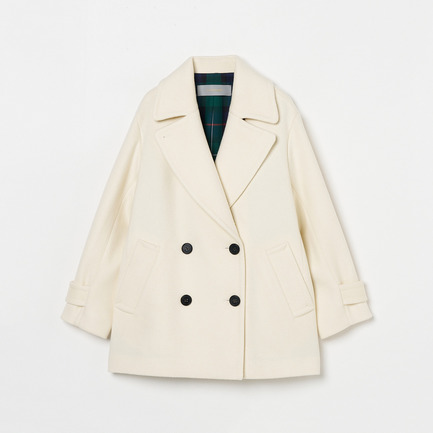 WOOL MELTON PEA COAT