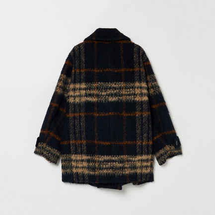 SHAGGY CHECK PEA COAT 詳細画像 ブルー系 1