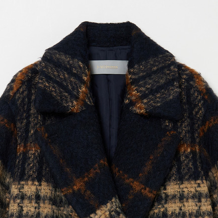 SHAGGY CHECK PEA COAT 詳細画像 ブルー系 2