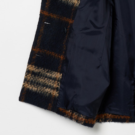 SHAGGY CHECK PEA COAT 詳細画像 ブルー系 5