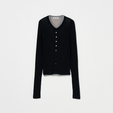 LAYERED KNIT CARDIGAN