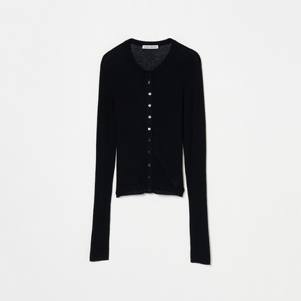 LAYERED KNIT CARDIGAN 詳細画像 ブラック 1