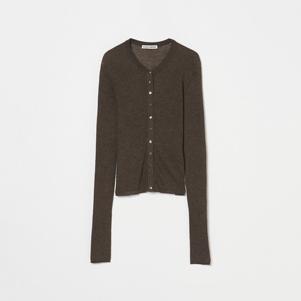 LAYERED KNIT CARDIGAN 詳細画像 ブラウン 6