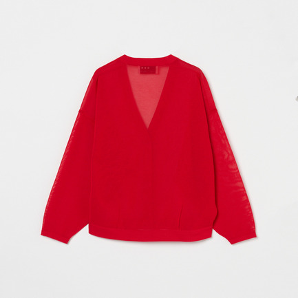 SLEEK SHEER CARDIGAN 詳細画像 レッド 2