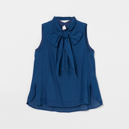 AIR DENIM TIE BLOUSE 詳細画像 ダークブルー 1