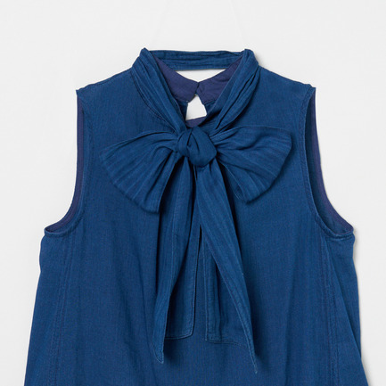 AIR DENIM TIE BLOUSE 詳細画像 ダークブルー 3