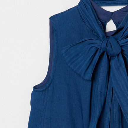 AIR DENIM TIE BLOUSE 詳細画像 ダークブルー 4