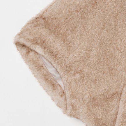 VELOUR FUR MILLY BLOUSN 詳細画像 アイボリー 3