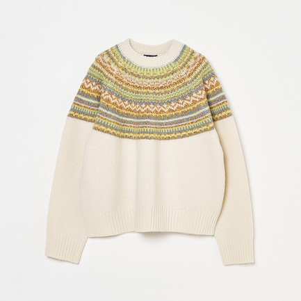 ROUND JACQUARD PULLOVER