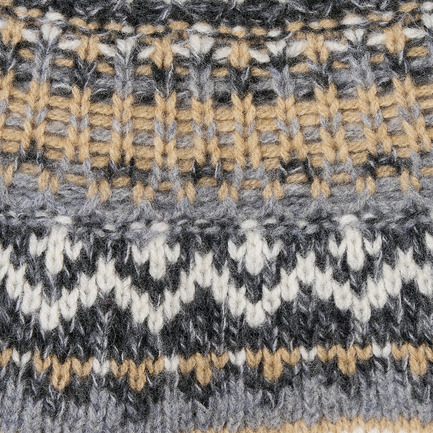 ROUND JACQUARD PULLOVER 詳細画像 グレー 5