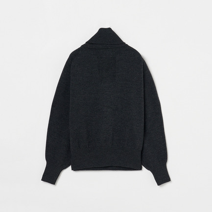 BUTTON STAND NECK PULLOVER 詳細画像 グレー 1