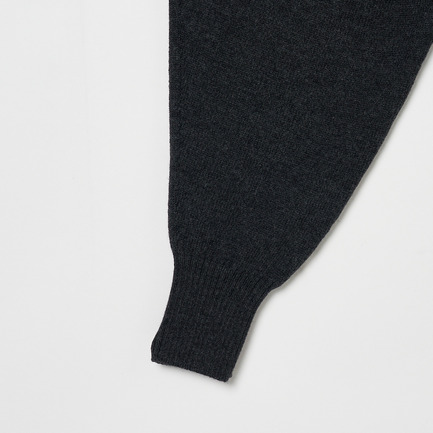 BUTTON STAND NECK PULLOVER 詳細画像 グレー 3