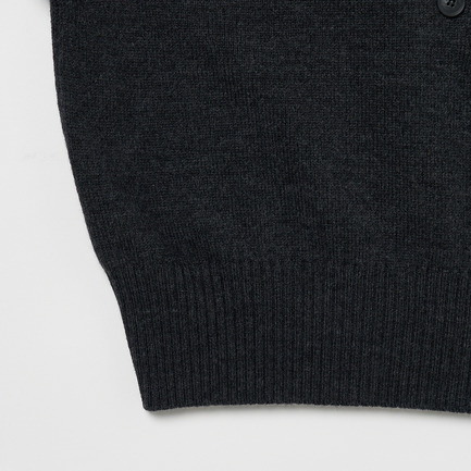 BUTTON STAND NECK PULLOVER 詳細画像 グレー 4