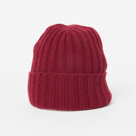 CASHMERE 2x2 RIB KNITCAP 詳細画像 ワイン 2