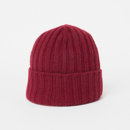 CASHMERE 2x2 RIB KNITCAP 詳細画像 ワイン 3