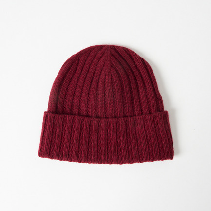 CASHMERE 2x2 RIB KNITCAP 詳細画像 ワイン 6