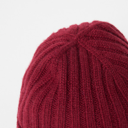 CASHMERE 2x2 RIB KNITCAP 詳細画像 ワイン 7