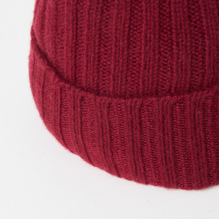 CASHMERE 2x2 RIB KNITCAP 詳細画像 ワイン 8