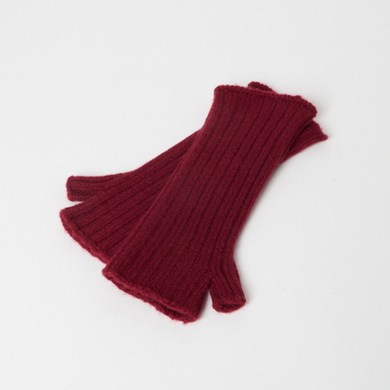 CASHMERE 2x1 RIB WRISTWARMAER 詳細画像 ワイン 1