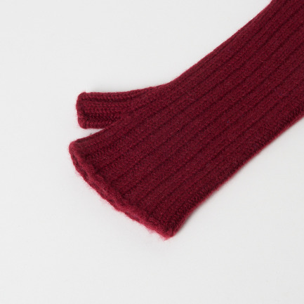 CASHMERE 2x1 RIB WRISTWARMAER 詳細画像 ワイン 2