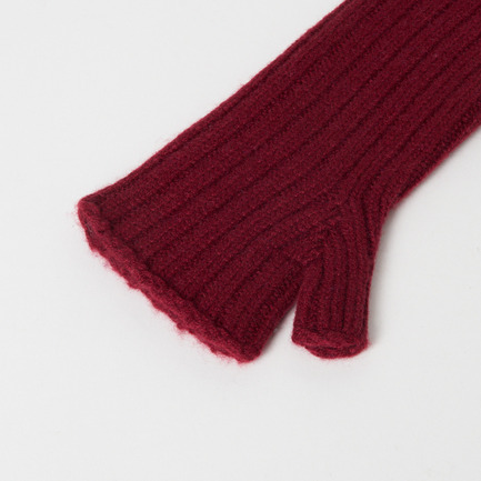 CASHMERE 2x1 RIB WRISTWARMAER 詳細画像 ワイン 3