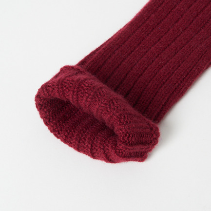 CASHMERE 2x1 RIB WRISTWARMAER 詳細画像 ワイン 5