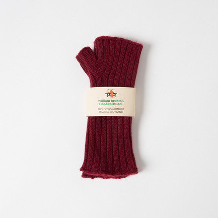 CASHMERE 2x1 RIB WRISTWARMAER 詳細画像 ワイン 6