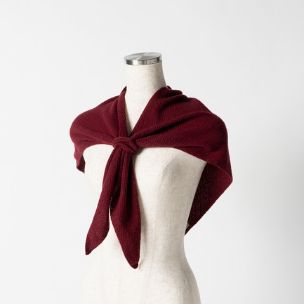 CASHMERE TRIANGLE SCARF 詳細画像 ワイン 9