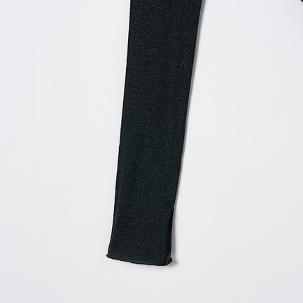 SHINY RIB LONG SLEEVE PULLOVER 詳細画像 ブラック 3
