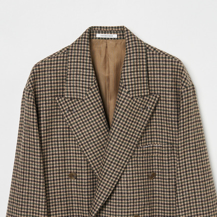 BIG DOUBLE JACKET SHEPHERD CHECK 詳細画像 ブラウン 2