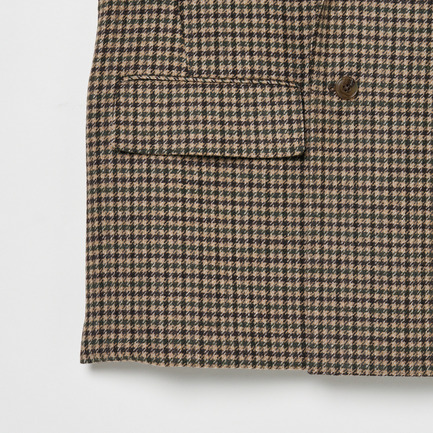 BIG DOUBLE JACKET SHEPHERD CHECK 詳細画像 ブラウン 4