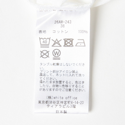Jane WHITE TEE 詳細画像 オフホワイト 7