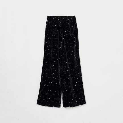 STARDUST GLITTER VELVET EASY WIDE PANTS
