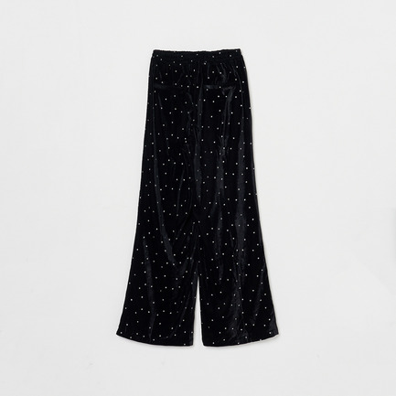 STARDUST GLITTER VELVET EASY WIDE PANTS 詳細画像 ブラック 1
