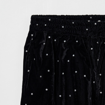 STARDUST GLITTER VELVET EASY WIDE PANTS 詳細画像 ブラック 3